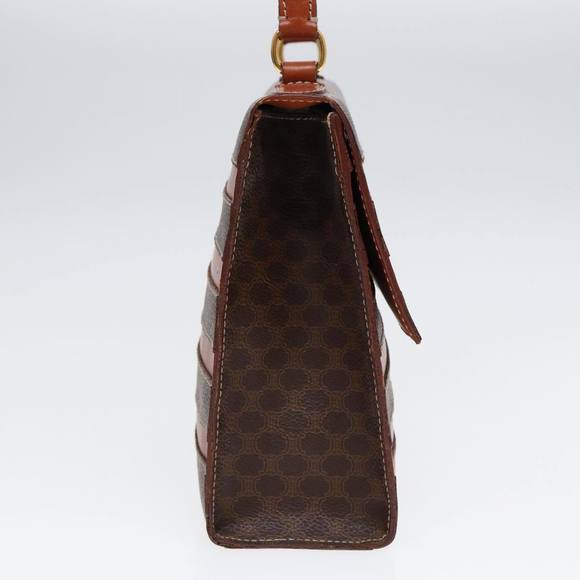 CELINE Macadam Canvas Hand Bag PVC Brown Auth 89283 - Picture 3 of 16